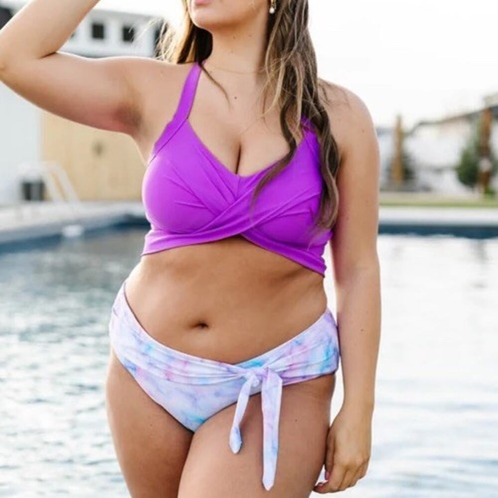 KIAVA Purple and Pastel Bikini Set